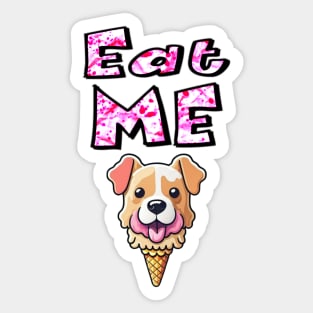 Eat Me Ice- Cream Dog Sticker